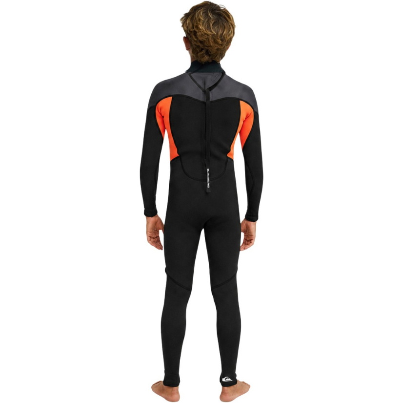 2026 Quiksilver Junior Prologue+ 5/4/3mm Back Zip Wetsuit 25CW213509 - Fiery Coral
